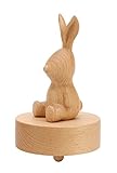 ウッドウサギの機械的なクラシックグッズのオルゴールのテーブルの装飾