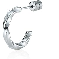 Amazon.co.jp: 「silverKYASYA」シルバー925素材 クロスプレーンフープ