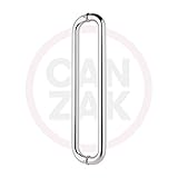 canzak Pullプッシュドアハンドル、内側、外側、ステンレススチール、ミラーリング/研磨/クローム仕上げ、SS、コンテンポラリー、モダン、バーン、門、玄関、エントリ、シャワー、インドア、アウトド