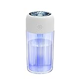 加湿器 2021最新版 卓上加湿器 超音波式 400ml 大容量 USB 小型 次亜塩素酸水対応 超静音 ミニ加湿器 除菌 車用加湿器 空焚