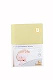 Pinolino Terry Cloth Fitted Sheet for Cot Bed (Yellow by Pinolino