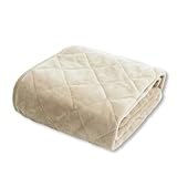 シルフィーズ 敷きパッド シングル あったか フランネル 洗える ウォッシャブル 4か所ゴム おしゃれ かわいい 秋 冬 無地 北欧 100×205cm ベージュ