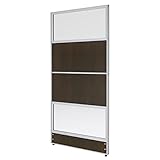 法人様向け カグクロ 四段割アクリル透明パーテーション 間仕切り H1800×W900 ローズ 衝立セット PA0918SET1-DB