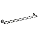 Taozun Double Towel Bar 22-inch Brushed Bathroom SUS 304 Stainless Steel Wall Shelf Rack Hanging Tow