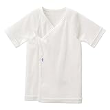 MIKIHOUSE(ミキハウスベビー)『ピュアベール』天使のはぐフライス短肌着 50cm,白