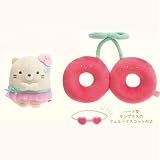【すみっコぐらしShop限定】「ぺんぺんフルーツバケーション」ぬいぐるみ てのりぬいぐるみセット（ねこ＆チェリーうきわ）