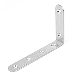 uxcell アングルブラケット　棚受け サポット　ステンレス鋼　125mmx75mm L形