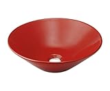 カクダイ 瑠珠 丸型手洗器 鉄赤 493-037-R
