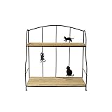 ダブルストレージラック鍛鉄製デスクトップ仕上げラックデコラティブフラワースタンド