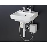 ★[LSF704BAPMW]TOTO　壁掛洗面器　水石けん入れセット　自動水栓一体形小型電気温水器　ボトルトラップワンプッシュ式　壁給水　壁排水