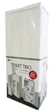 オーエ トイレ収納ケース TOILET TRIO ホワイト 約縦41×横17×奥行12.7cm トイレブラシ トイレ用洗剤 お掃除シートの3つがひとつに収納できる