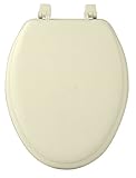 Achim Home Furnishings TOVYELBN04 19-Inch Fantasia Elongated Toilet Seat, Soft Bone [並行輸入品]
