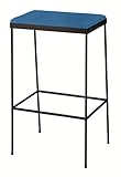 オリバー ダイニング ハイカウンタースツール スチール ビニールレザー張り ブラック×ブルー (S・CS-356・ST+BL-09A)