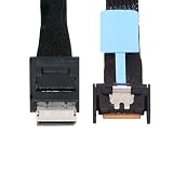 PCI-E 5.0 Mini Cool Edge IO MCIO PCI-E 4i 38ピン オス - SFF-8611 Oculink 4X エクステンダーケーブル eGPU SSD 外付けグラフィックカード用 50cm