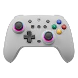 Switch コントローラー ワイヤレス ホール効果スティック RGBライト 背面ボタン付き スイッチ コントローラー TURBO連射 4段階振動調整 6軸ジャイロセンサー 800mAhバッテリー Switch/Switch2/PC/Android/IOSに対応 プロコン クラシックグレー