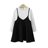 YUEGUANG 子供服 子供ワンピース 韓国風 女の子 ワンピ ドレス 上品 ナチュラル カジュアル シンプル 春秋冬 フォーマルドレス 洋服 お呼ばれ 結婚式 発表会 冠婚葬祭 喪服 礼服 お受験