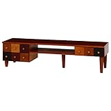 不二貿易 桐製 リビングボード リバティ Lタイプ 幅120cm カラフル 40002