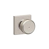 Schlage F40 BWE 619 COL Collins Trim Bowery Bed and Bath Knob, Satin Nickel [並行輸入品]