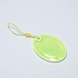 交通安全用リフレクター（反射シートタグ）楕円型60mm×45mm 黄色