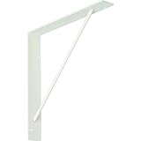 ウッドワン 棚柱用カナモノ サンカクブラケット ホワイト 棚板奥行き250・300mm用 2個セット MKBTS-2D-W