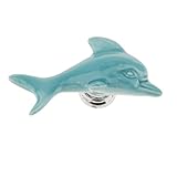 Dovewill 全7色　　取っ手　 取手　キャビネット / 食器棚 / 引き出し / ワードローブ　　ドア　　プル　ハンドル　ノブ　　イルカ型　　装飾　 - ブルー