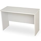 LOWYA （ロウヤ） デスク 机 パソコンデスク オフィスデスク コードスリット付き 全面化粧板 シンプル 幅120cm 奥行45cm スリムタイプ ホワイト