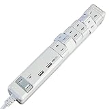 Fargo 電源タップ AC6個口 回転式 2.4A USB 2ポート 急速充電 おしゃれ インテリア シンプル ミニマリスト ホワイトインテリア デザイン コード 2m ホワイト