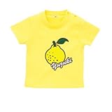 BabyChips ゆず大好き(名入れ半袖ベビーTシャツ) 120 イエロー