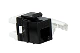 On-Q WP3473BK Quick Connect RJ25 6-Position 6-Conductor Telephone Keystone Insert, Black [並行輸入品]