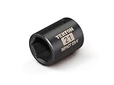 TEKTON 47776 1/2-Inch Drive by 21mm Shallow Impact Socket, Cr-V, 6-Point [並行輸入品]