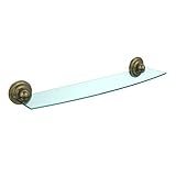 Allied Brass PQN-33/24-BKM 18 x 5 Glass Shelf Matte Black [並行輸入品]