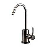Whitehaus WHFH-C1403STS-SOSS Point Of Use 4-Inch Drinking Water Faucet with Gooseneck Spout, Solid S