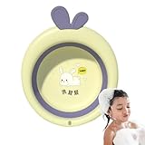 Hozilen 子供用折りたたみ洗面ボウル、ベビー洗面台ディッシュタブ | 折りたたみ洗面ボウル新生児用の洗面台用品,浴槽折りたたみ洗面器・洗面器 洗面台 顔・お尻・足洗い用