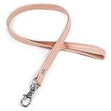 [CLuaR] (シールアル) ネックストラップ 単品 リールなし ストラップ 本革 革 レザー (06.ピーチピンク)