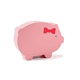 Wooden Piggy Bank, Pink