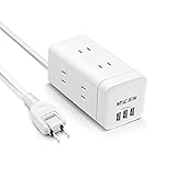 MSCIEN 電源タップ USBコンセント 延長コード1.5ｍ タワー mini型USBタップ ACコンセント6個口 USBポート3個口 最