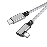 USB-C & USB-C ケーブル 0.5m SLEIJAOOE【20Gbps転送/PD3.0/QC3.0対応 100w急速充電 /4K@60Hz映像出力/ 】USB 3.2 Gen 2x2ケーブル 超高耐久【編組ナイロン 】スマートフォン・タブレット・パソコン・ゲーム機等Type-C 機器対応 (0.5m, グレー)
