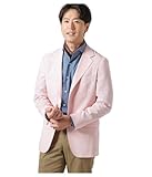 [ニューヨーカー] リネン混 ピンチェック ジャケット ローズピンク FS 161922061116