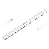 モーションセンサーライト、OxyLED USB充電式クローゼットライト20 LEDワイヤレス下キャビネットLightening Forワードローブ、緊急、ガレージ、薬キャビネットガン、安全、化粧台ミラ