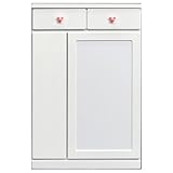 アルファタカバ ディズニー家具シリーズ アンファンミッキー 80cm幅扉・棚板タイプ ピンク 向かって右側身長計