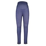 Zhuhaitf スマートなデザイン Soft Fleece Lined レギンス Thicken Belly Trousers Pants Maternity Wear Jeans for Wome