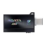 ADATA SC730 外付けSSD - 最大600MB/秒 USB 3.2 Gen 2 デュアルUSB-CおよびUSB-A外付けポータブルSSD、512GB。