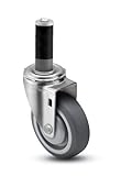 Shepherd Institutional Series 3-1/2 Diameter Ball Bearing Urethane Wheel Swivel Caster Expanding Ste