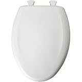 Bemisプラスチック細長いトイレシートwith WhisperClose、EasyCleanおよび変更ヒンジ 1200SLOWT 020 1
