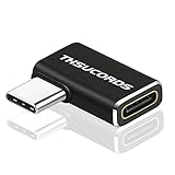 Thsucords L字型 USB C延長アダプター 左90度オス-メスエクステンダー100W 20Gbps Type C 3.2 Gen2 4K@60Hz ビデオ拡張コンバーター スチームデッキ スイッチ MacBook用