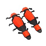 2個 ガーデニング用膝パッド 芝刈り用すね当て 防水膝パッド トリマーゲートル 脚プロテクター 草刈り トリミング用, 赤