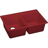 エルケイ住宅用elx250rma0クォーツLuxeダブルボウルトップマウントシンク、Maraschino、33 " x 22 " x 9 – 1 / 2 "