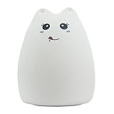 pursentials夜ライトLEDランプの変更の大人子供キッズベビーベッドサイド、寝室 – カラーかわいい猫マルチカラーシリコン – Yummy Treat Lover