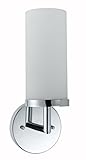 Cal Lighting la-8504 / 1 Bath Vanity With曇りガラスシェード、Brushed Steel Finish