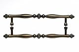 Top Knobs M811-12 Pair Somerset Melon Back to Back Door Pull Bronze by Top Knobs